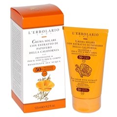 Solari PROTEZIONE 50 - Crema Solare con Estratto di Papavero della California - 125ml