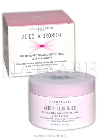 Erbolario - Acido Ialuronico Tripla Azione - Crema Corpo Idratazione Intensa - 200ml | Creme corpo |  Erboristeria Natsabe: vendita online | erbe officinali, tisane, integratori