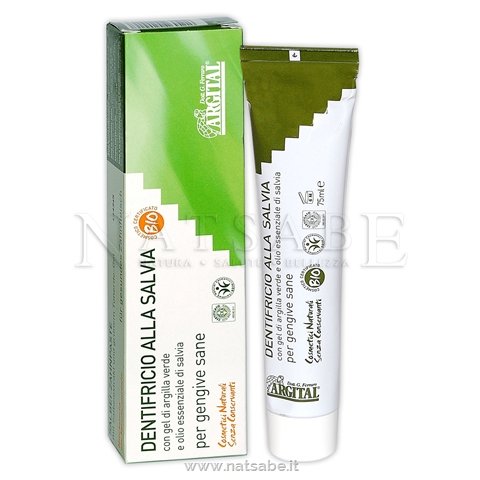 Argital - Dentifricio all'Argilla e Salvia - per gengive sane - 75ml | Dentifrici |  Erboristeria Natsabe: vendita online | erbe officinali, tisane, integratori