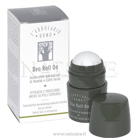 Erbolario - Erbolario Uomo - Deodorante Roll On senza Sali di Alluminio - 50ml | Deodoranti donna uomo |  Erboristeria Natsabe: vendita online | erbe officinali, tisane, integratori