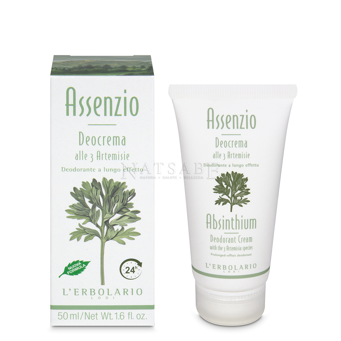 Erbolario - Assenzio - Deocrema alle 3 Artemisie - 50ml | Deodoranti donna uomo |  Erboristeria Natsabe: vendita online | erbe officinali, tisane, integratori