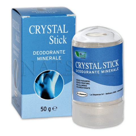 La Dispensa - Deodorante Allume di Potassio Cristallo - 120g | Deodoranti donna uomo |  Erboristeria Natsabe: vendita online | erbe officinali, tisane, integratori