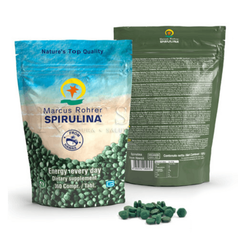 Marcus Rohrer - Spirulina Marcus Rohrer - ricarica da 540 compresse | Energetici e tonici |  Erboristeria Natsabe: vendita online | erbe officinali, tisane, integratori