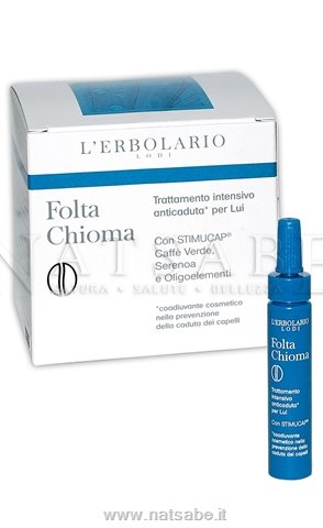 Erbolario - Folta Chioma - Trattamento Intensivo anticaduta per Lui - 12 fiale da 6ml | Fiale per capelli |  Erboristeria Natsabe: vendita online | erbe officinali, tisane, integratori