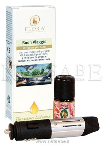 Flora - Diffusore Aromatico per Auto - Buon Viaggio, Oli essenziali puri