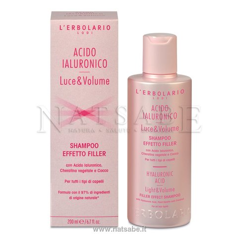 Erbolario - Acido Ialuronico Luce e Volume - Shampoo Effetto Filler - 200 ml | Shampoo e Shampoodoccia |  Erboristeria Natsabe: vendita online | erbe officinali, tisane, integratori