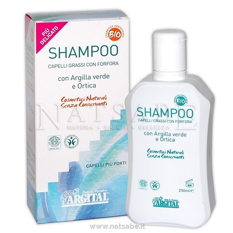Argital - Shampoo all'Argilla Verde e Ortica - capelli grassi con forfora - 250ml | Shampoo e Shampoodoccia |  Erboristeria Natsabe: vendita online | erbe officinali, tisane, integratori