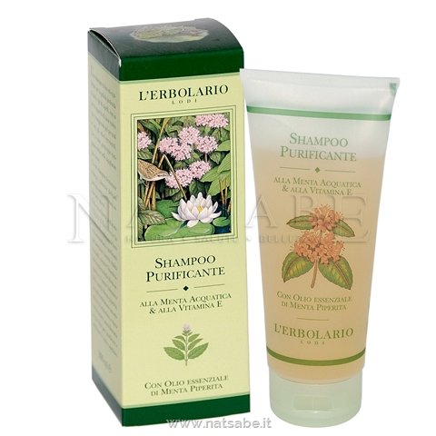 Erbolario - Shampoo purificante alla Menta e Vit. E - 200ml | Shampoo e Shampoodoccia |  Erboristeria Natsabe: vendita online | erbe officinali, tisane, integratori