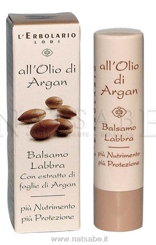 Erbolario - Linea all'Olio di Argan - Balsamo Labbra - 4,5ml | Stick labbra |  Erboristeria Natsabe: vendita online | erbe officinali, tisane, integratori