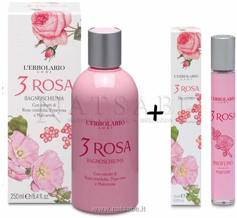 Erbolario - 3 Rosa - Confezione Regalo Duo (Bagno + Profumo