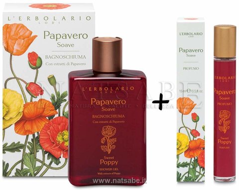 Erbolario - Papavero Soave - Confezione Regalo Duo (Bagno + Profumo) | Confezioni Regalo Erbolario |  Erboristeria Natsabe: vendita online | erbe officinali, tisane, integratori