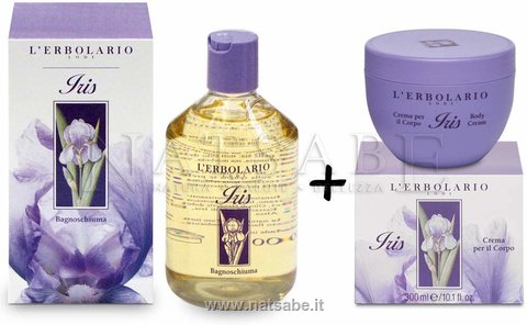 Erbolario - Iris - Confezione Regalo Corpo (Bagnoschiuma 500 ml + Crema Corpo) | Confezioni Regalo Erbolario |  Erboristeria Natsabe: vendita online | erbe officinali, tisane, integratori