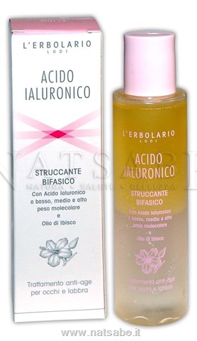 Erbolario - Acido Ialuronico Tripla Azione - Struccante Bifasico - 125ml | Detergenti e Struccanti |  Erboristeria Natsabe: vendita online | erbe officinali, tisane, integratori