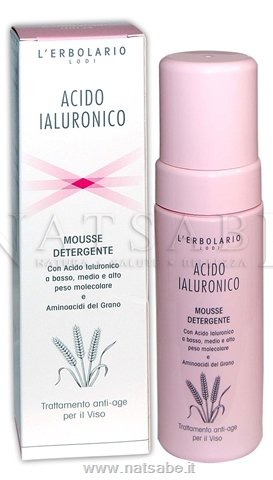 Erbolario - Acido Ialuronico Tripla Azione - Mousse Detergente - 150ml | Detergenti e Struccanti |  Erboristeria Natsabe: vendita online | erbe officinali, tisane, integratori