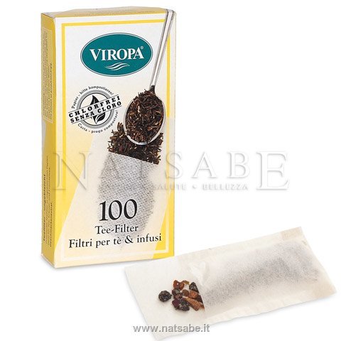 Viropa - Filtri Vuoti per Tè e Tisane - 100 filtri | Accessori per tè e tisane |  Erboristeria Natsabe: vendita online | erbe officinali, tisane, integratori