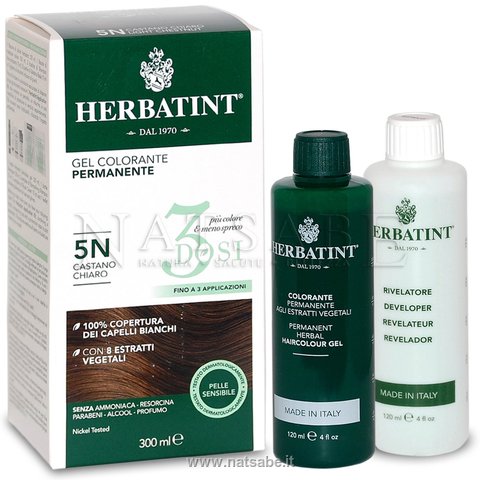 Bierba (Herbatint) - Tinte per capelli Herbatint 5N Castano Chiaro - 300 ml | Tinte vegetali |  Erboristeria Natsabe: vendita online | erbe officinali, tisane, integratori