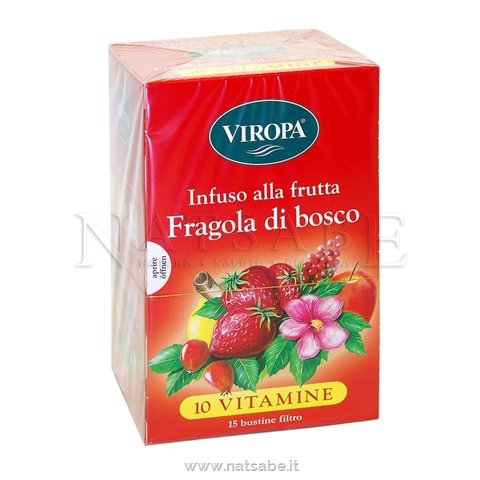 Viropa - Infuso alla Frutta - Fragola di Bosco - 15 filtri | Tisane filtro |  Erboristeria Natsabe: vendita online | erbe officinali, tisane, integratori