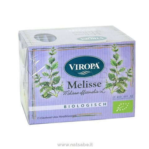 Viropa - Infuso di Melissa da agricoltura biologica - 15 filtri | Tisane filtro |  Erboristeria Natsabe: vendita online | erbe officinali, tisane, integratori
