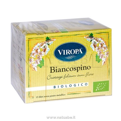 Viropa - Infuso di Biancospino da agricoltura biologica - 15 filtri | Tisane filtro |  Erboristeria Natsabe: vendita online | erbe officinali, tisane, integratori