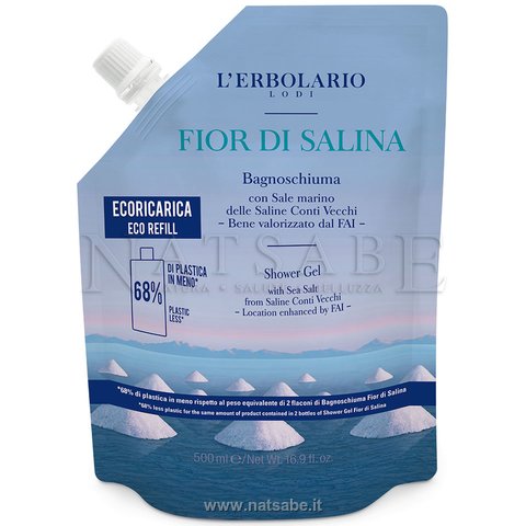 Erbolario - Fior di Salina - Shower Gel - eco refill 500 ml | Bath foam and Shower Gel | Erboristeria Natsabe: online selling