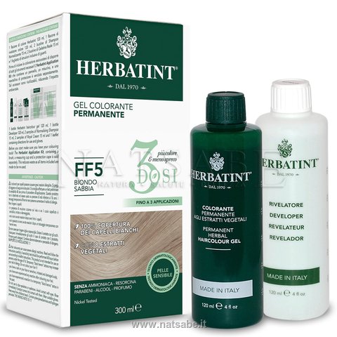 Bierba (Herbatint) - Tinte per capelli Herbatint FF5 Biondo Sabbia - 300 ml | Tinte vegetali |  Erboristeria Natsabe: vendita online | erbe officinali, tisane, integratori