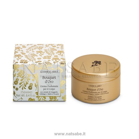 Erbolario - Bouquet d'Oro - Crema Profumata per il Corpo - 250 ml | Creme corpo |  Erboristeria Natsabe: vendita online | erbe officinali, tisane, integratori