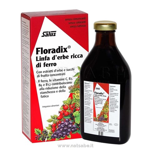Salus - Integratore di Ferro Floradix - 250 ml | Vitamine e Sali minerali |  Erboristeria Natsabe: vendita online | erbe officinali, tisane, integratori