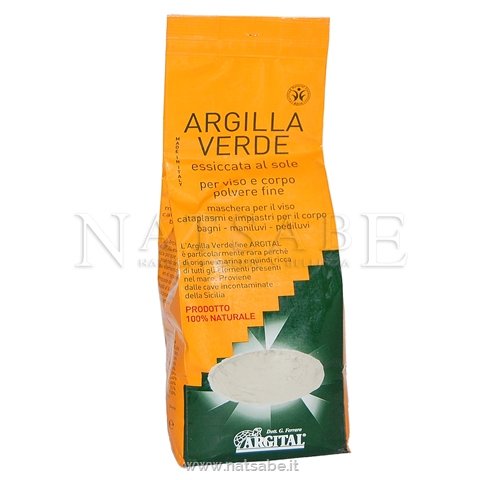 Argital - Argilla Verde Essiccata al Sole - 1kg | Argilla |  Erboristeria Natsabe: vendita online | erbe officinali, tisane, integratori
