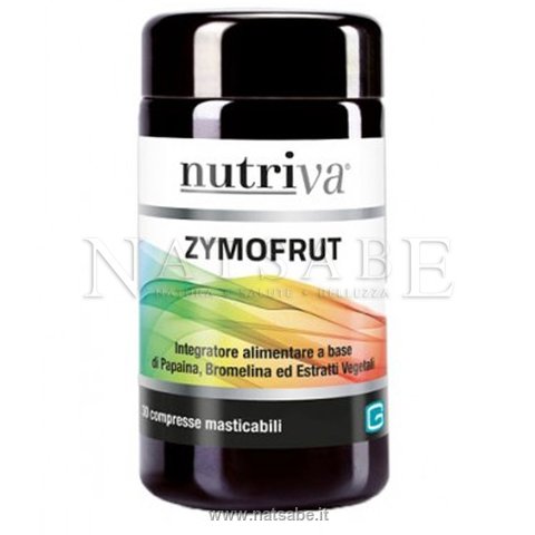 Giuriati Group - Nutriva - Enzimi digetsivi - Zymofrut - 30 compresse masticabili da 1400 mg | Digestione |  Erboristeria Natsabe: vendita online | erbe officinali, tisane, integratori