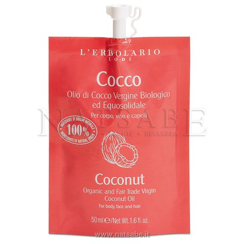 Erbolario - Cocco - Olio di Cocco Vergine - 50 ml | Oli per il corpo |  Erboristeria Natsabe: vendita online | erbe officinali, tisane, integratori