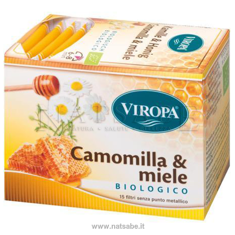 Viropa - Infuso Camomilla e Miele da agricoltura biologica - 15 filtri  | Tisane filtro |  Erboristeria Natsabe: vendita online | erbe officinali, tisane, integratori