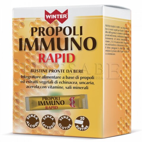 Winter - Propoli Immuno Rapid - 20 bustine da 10 ml | Benessere delle Vie Respiratorie |  Erboristeria Natsabe: vendita online | erbe officinali, tisane, integratori