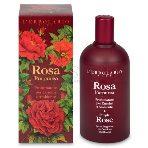 Erbolario - Rosa Purpurea - Profumatore Spray per Cuscini e Ambiente - 125 ml | Deodoranti per l'ambiente |  Erboristeria Natsabe: vendita online | erbe officinali, tisane, integratori