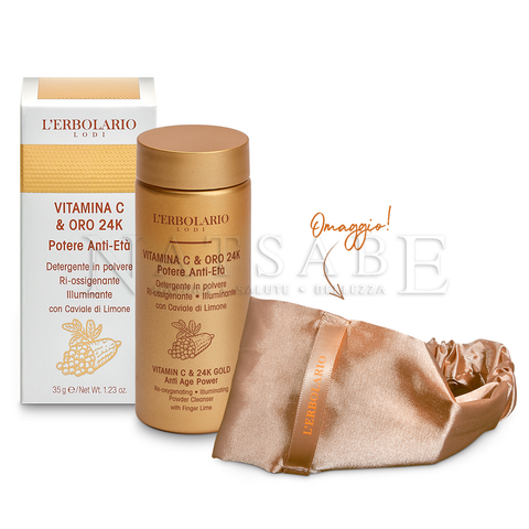 Erbolario - Vitamina C & Oro 24K - Detergente in polvere - 35 g | Detergenti e Struccanti |  Erboristeria Natsabe: vendita online | erbe officinali, tisane, integratori