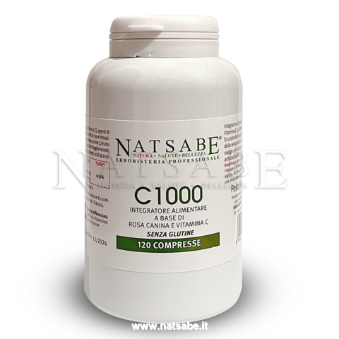 Natsabe - Vitamin C1000 - 120 tablets 1.4g each | Vitamins and Minerals | Erboristeria Natsabe: online selling