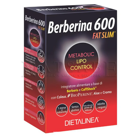 Dietalinea - Berberina 600 Fat Slim - 60 compresse da 800 mg | Stimolanti metabolici |  Erboristeria Natsabe: vendita online | erbe officinali, tisane, integratori