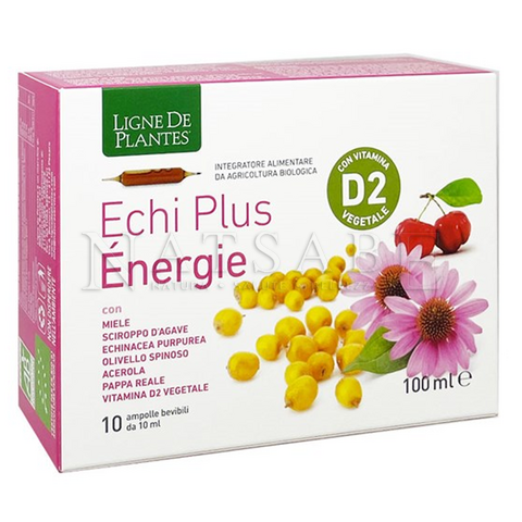 Natura Service - Echi Plus Energie con Pappa reale, estratti vegetali e vit.D2 - 10 ampolle da 10 ml | Energetici e tonici |  Erboristeria Natsabe: vendita online | erbe officinali, tisane, integratori