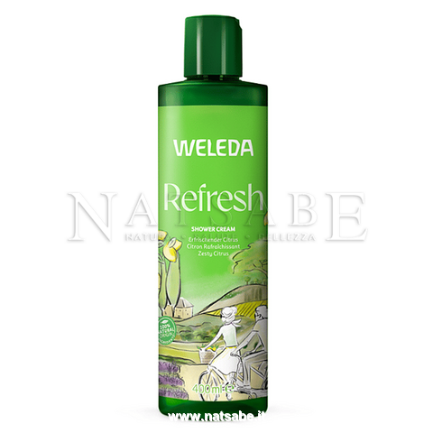 Weleda - Doccia Cremosa al Limone - Refresh - 400 ml | Bagnoschiuma e shampodoccia |  Erboristeria Natsabe: vendita online | erbe officinali, tisane, integratori