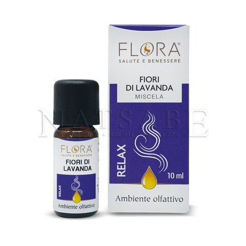 Flora - Miscela di oli essenziali - Fiori di Lavanda - 10 ml | Miscele di oli essenziali puri |  Erboristeria Natsabe: vendita online | erbe officinali, tisane, integratori