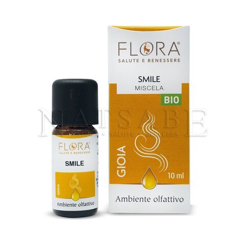 Flora - Miscela di oli essenziali - Smile - 10 ml | Miscele di oli essenziali puri |  Erboristeria Natsabe: vendita online | erbe officinali, tisane, integratori