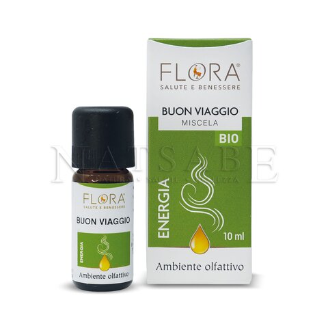 Flora - Miscela di oli essenziali - Buon Viaggio - 10 ml | Miscele di oli essenziali puri |  Erboristeria Natsabe: vendita online | erbe officinali, tisane, integratori