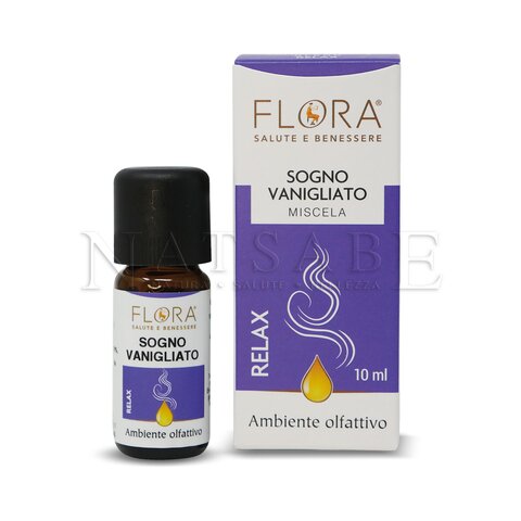 Flora - Miscela di oli essenziali - Sogno Vanigliato - 10 ml | Miscele di oli essenziali puri |  Erboristeria Natsabe: vendita online | erbe officinali, tisane, integratori