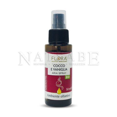 Flora - Spray Ambiente - Cocco e Vaniglia - 50 ml | Spray ambiente |  Erboristeria Natsabe: vendita online | erbe officinali, tisane, integratori
