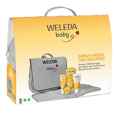 Calendula Baby - Borsa Viaggio con fasciatoio e i prodotti essenziali Baby
