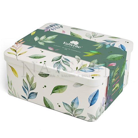 Valverbe - tisane bio - Cofanetto in Latta Le Tisane del Benessere - 64 filtri assortiti | Confezioni Regalo |  Erboristeria Natsabe: vendita online | erbe officinali, tisane, integratori