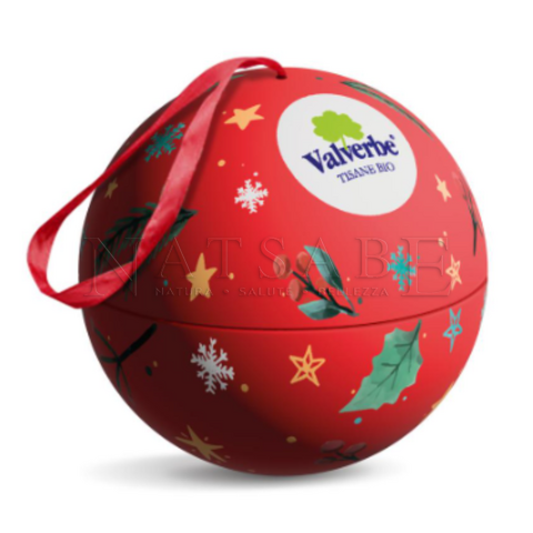 Valverbe - tisane bio - Pallina di Natale con 10 filtri di Tisana natalizia | Confezioni Regalo |  Erboristeria Natsabe: vendita online | erbe officinali, tisane, integratori