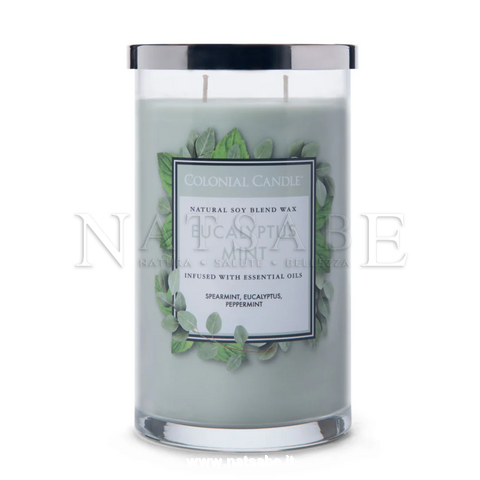 Colonial Candle - Candela Profumata - Eucaliptus Mint - 538g | Candele profumate maxi |  Erboristeria Natsabe: vendita online | erbe officinali, tisane, integratori