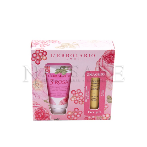 Erbolario - Kit Mani e Labbra - 3 Rosa | Creme mani |  Erboristeria Natsabe: vendita online | erbe officinali, tisane, integratori