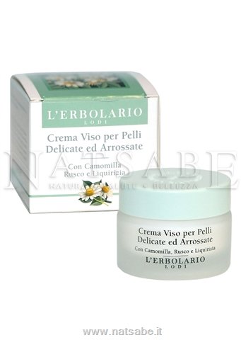 Erbolario - Crema Viso per Pelli Delicate e Arrossate con Camomilla, Rusco e Liquirizia - 30ml | Creme viso per pelle delicata |  Erboristeria Natsabe: vendita online | erbe officinali, tisane, integratori