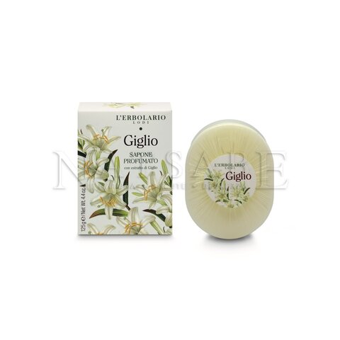 Erbolario - Giglio - Sapone Profumato con fiore in rilievo - 125g | Saponette |  Erboristeria Natsabe: vendita online | erbe officinali, tisane, integratori